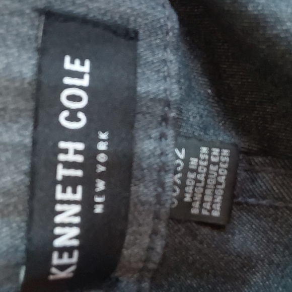 Kenneth Cole  Dark Gray Straight Leg Dress Pants Cotton/ Spandex stretch Sz.36 - Picture 10 of 11